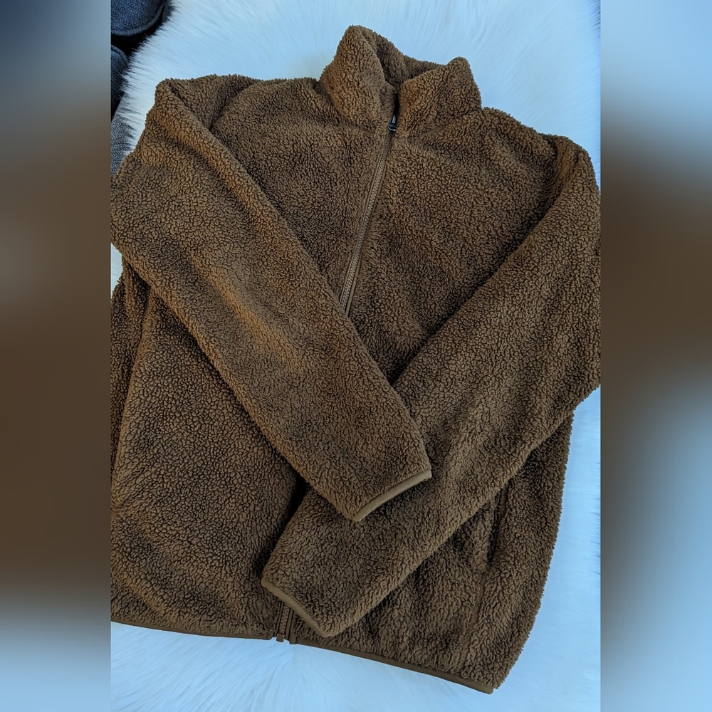 EUC Cozy Brown Teddy Jacket